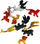 Set lodrash kafshë të egra Mega Creative 524796, 12 copë, shumëngjyrësh