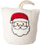 Mbajtëse dere dekorative Christmas, motiv Babagjyshi, material teddy, e bardhë