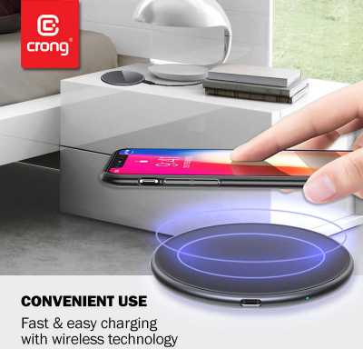 Karikues pa tel Crong Inductive Charger, 15W, Qi, i bardhë