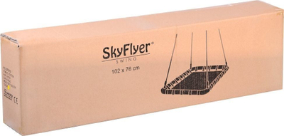 Luhatëse kopshti SkyFlyer Stork Nest SP0656, 120cm, katrore, e verdhë me të zezë