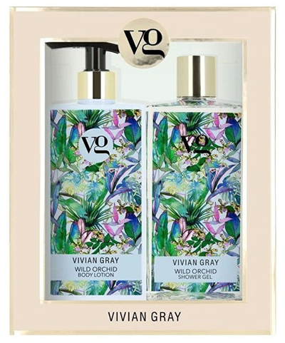 Set për trup Vivian Gray Wild Orchid, xhel për trup 350 ml + losion për trup 350 ml