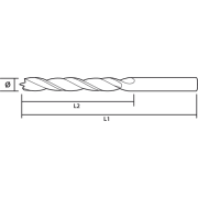 Freza spirale për dru Graphite 57H274, 7mm