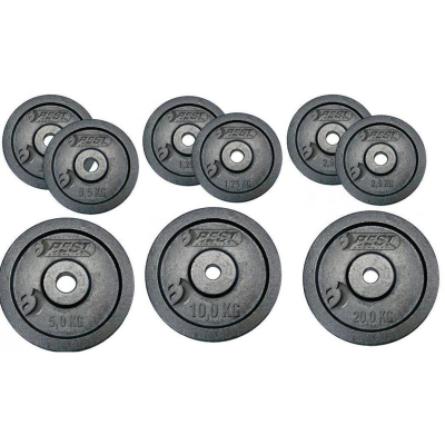 Pllakë peshe Best Sporting, 10 kg, vrimë 30 mm, e zezë