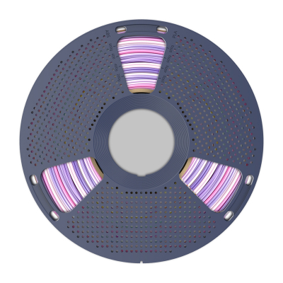 Filament 3D SUNLU Silk PLA+ Rainbow-03, 1.75 mm, 1 kg, gradient rozë vjollcë