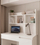 Tavolinë pune White Desk, 98 x 51 cm, 4 sirtarë, me raft, e bardhë