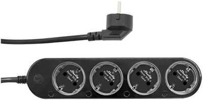 Prizë e zgjuar Shelly Power Strip 4 Gen4, me 4 dalje, Wi‑Fi, e zezë