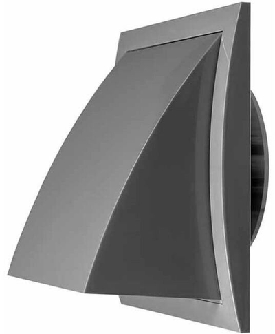 Kapak ventilimi Bel-Sol 5\", me kapak shiu, me flap, plastikë ABS gri