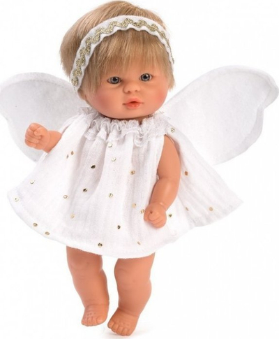 Kukull Asi Spanish Angel Bomboncin, vinil, 20 cm, e bardhë