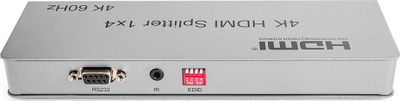 Ndarës HDMI SPH RS104_V46, 1x4, 4K 60Hz, argjendtë