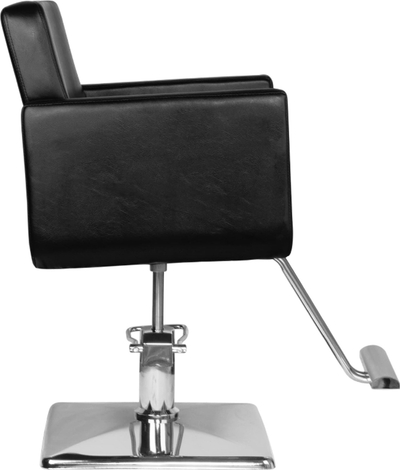 Karrige parukerie Hair System HS91, lëkurë eko, bazë kromi, e zezë