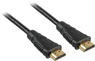Kabllo HDMI PremiumCord 4K, 1m, lidhës të pozicionuar, i zi