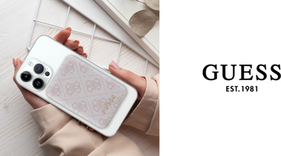 Powerbank Guess GUPB5FP4EMGP, 5000mAh, 15W wireless, rozë