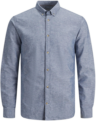 Këmishë Jack & Jones Plus JJESUMMER Loose Fit, e kaltër