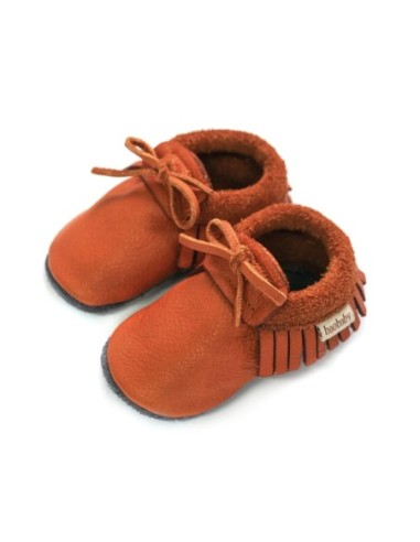 Këpucë bebe Baobaby Mokasine Hazelnut, lëkurë e butë, madhësia 2XS, kafe