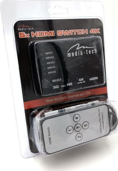 Media-Tech MT5207 HDMI Switch 4K, 5 Порти