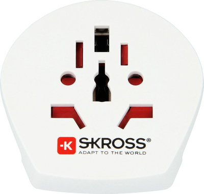 Преобразувач за патување Skross World to Europe, универзален, бел