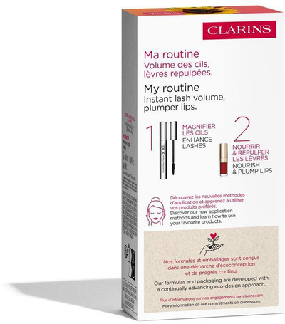 Set maskarash Clarins Wonder Volume Mascara XXL, 2 copa, e zezë