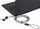 Kabllo sigurie për notebook Techly Wedge Lock, 1.8m, me çelës, argjendtë