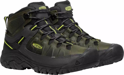 Планинарски чизми Keen Targhee III Mid Waterproof, кожа, за мажи, зелени Forest Night