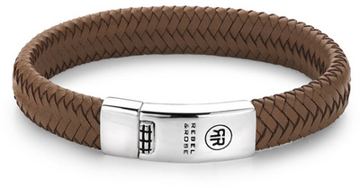Byzylyk Rebel & Rose Braided Oval RR-L0041-S, i kaftë 19 cm