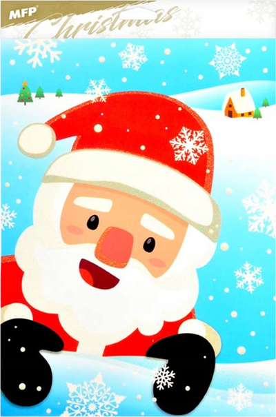 Ngjitëse dritareje MFP Christmas, statike, me shkëlqim, 200 × 300 mm, shumëngjyrëshe