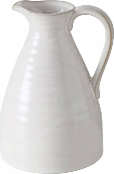 Krikë qeramike Boltze Tromona, stoneware, 22 cm, e bardhë