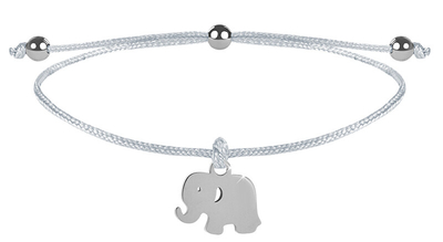 Byzylyk Troli White Cord, çelik inox, varëse elefant, i bardhë