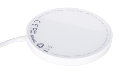 Karikues wireless Aukey Aircore Magnetic LC-A1, 15W, USB-C, i bardhë