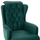 Fotelje bergere Bennington, kadife, 75x100x100 cm, jeshile Cypress