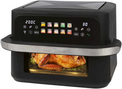 Fritezë me ajër të nxehtë Profi Cook PC FR 1313 H, 10L, 2400W, e zezë