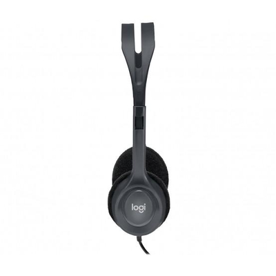Kufje me mikrofon Logitech H111, stereo, me kabllo, 3.5mm, të zeza
