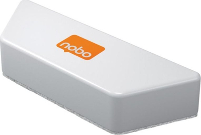 Gomë fshirëse magnetike për tabela Nobo Board Eraser NOBO, me insert të zëvendësueshëm, e bardhë