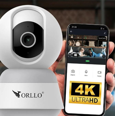 Kamerë sigurie WiFi Orllo TW1, 4K, audio dy drejtimësh, e bardhë