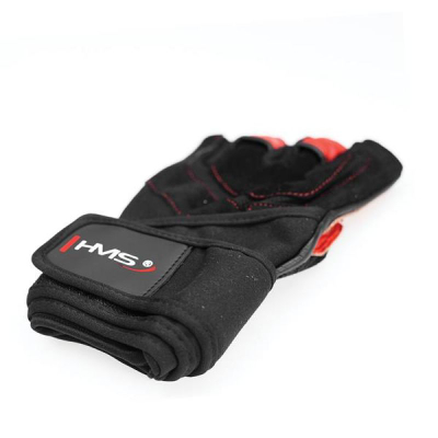 Doreza fitness HMS RST01, madhësia XXL, të zeza me të kuqe