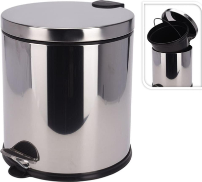 Kosh mbeturinash Excellent Houseware, 20L, inox, argjendtë