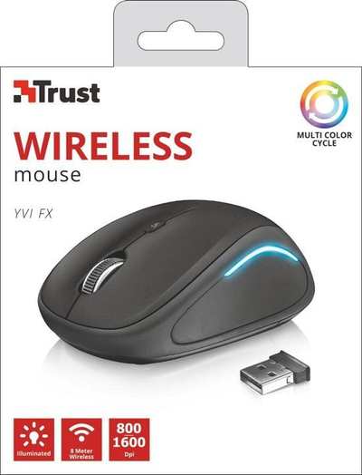 Maus Trust YVI, wireless, USB, i zi
