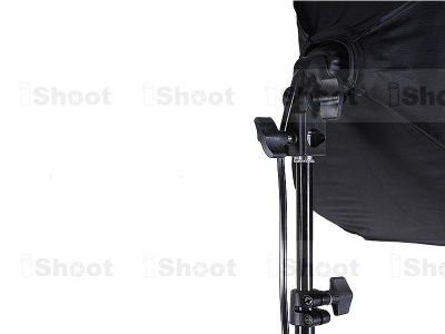 Set ndriçimi studio iShoot Softbox 40x40cm, llambë 65W, tripod, i zi