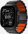Rrip për Apple Watch Stratos Band 49mm, titan i zi, Ultra Orange