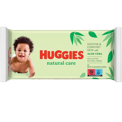 Faculeta të lagura Huggies® Natural Care, 56 copë