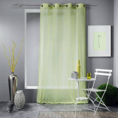 Perde transparente Mitsy, polikotton, 140 x 240 cm, jeshile