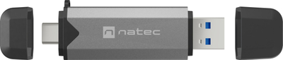 Lexues kartash Natec Scarab 3, USB 3.1, USB A edhe USB C, gri