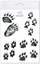 Aplikues tekstili Mama Maluje Footprints, set naprasovankash, shenja putrash, në të zezë