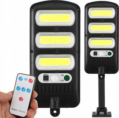Llambë solare muri LTC, LED COB 24 W, 1800 lm, e zezë