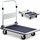 Karrocë transportuese GEKO, kapacitet 150 kg, platformë metalike, blu