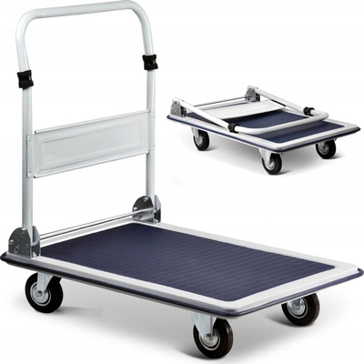 Karrocë transportuese GEKO, kapacitet 150 kg, platformë metalike, blu