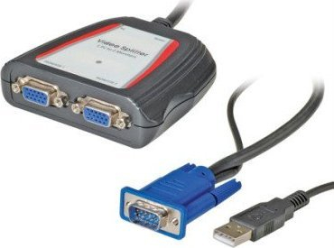 Разделувач на видео VGA Secomp VALUE 2 порти, 250MHz, пренослив