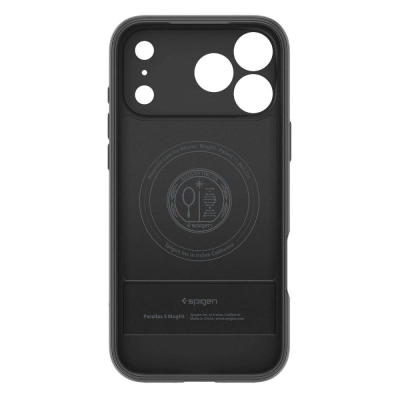 Mbështjellës telefoni Spigen Parallax S MagSafe për iPhone 17 Pro Max, mat, i zi