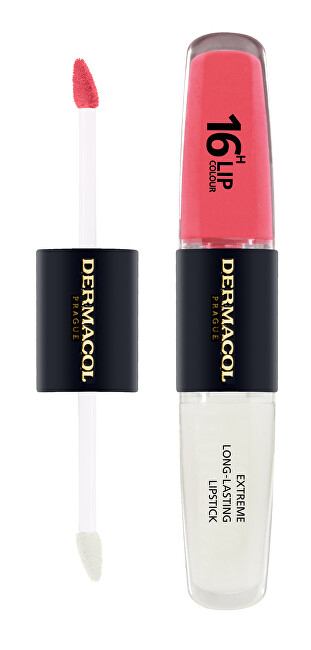 Buzëkuq Dermacol Extreme Long-Lasting Lip Color, 4 + 4 ml, nr.33