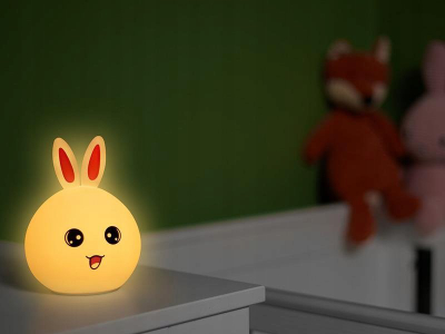 Llambë nate Tracer Night Lamp Bunny, shumëngjyrëshe, me telekomandë, lepurosh