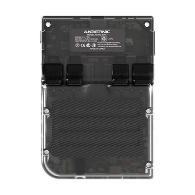 Konsolë portative retro Anbernic RG35XX 2024, ekran 3.5", HDMI, transparente e zezë